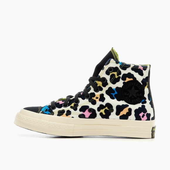 Converse Chuck 70 Hi Womens Casual Shoe Black White Leopard 572369C NEW Sz 7 - Picture 4 of 9